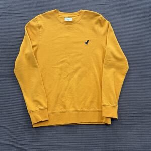 A-Dam Sweatshirt Men Small Yellow Organic Cotton Gerar Designer Long Sleeve.